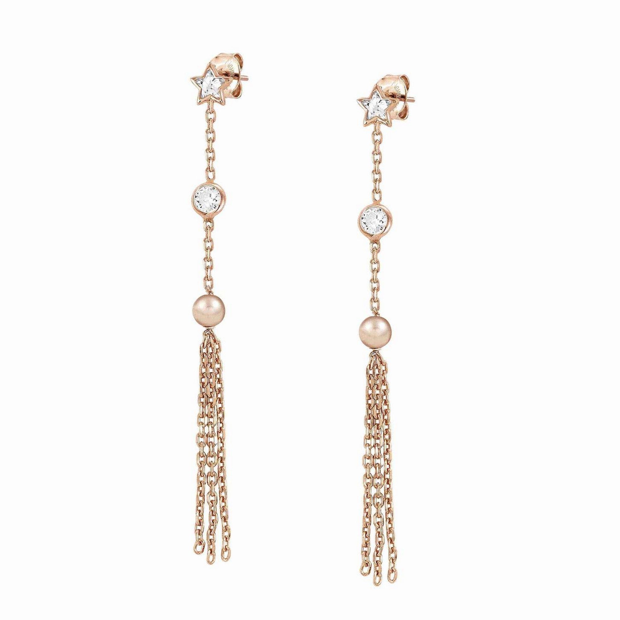 Bella Dream Long Rose Gold Earrings