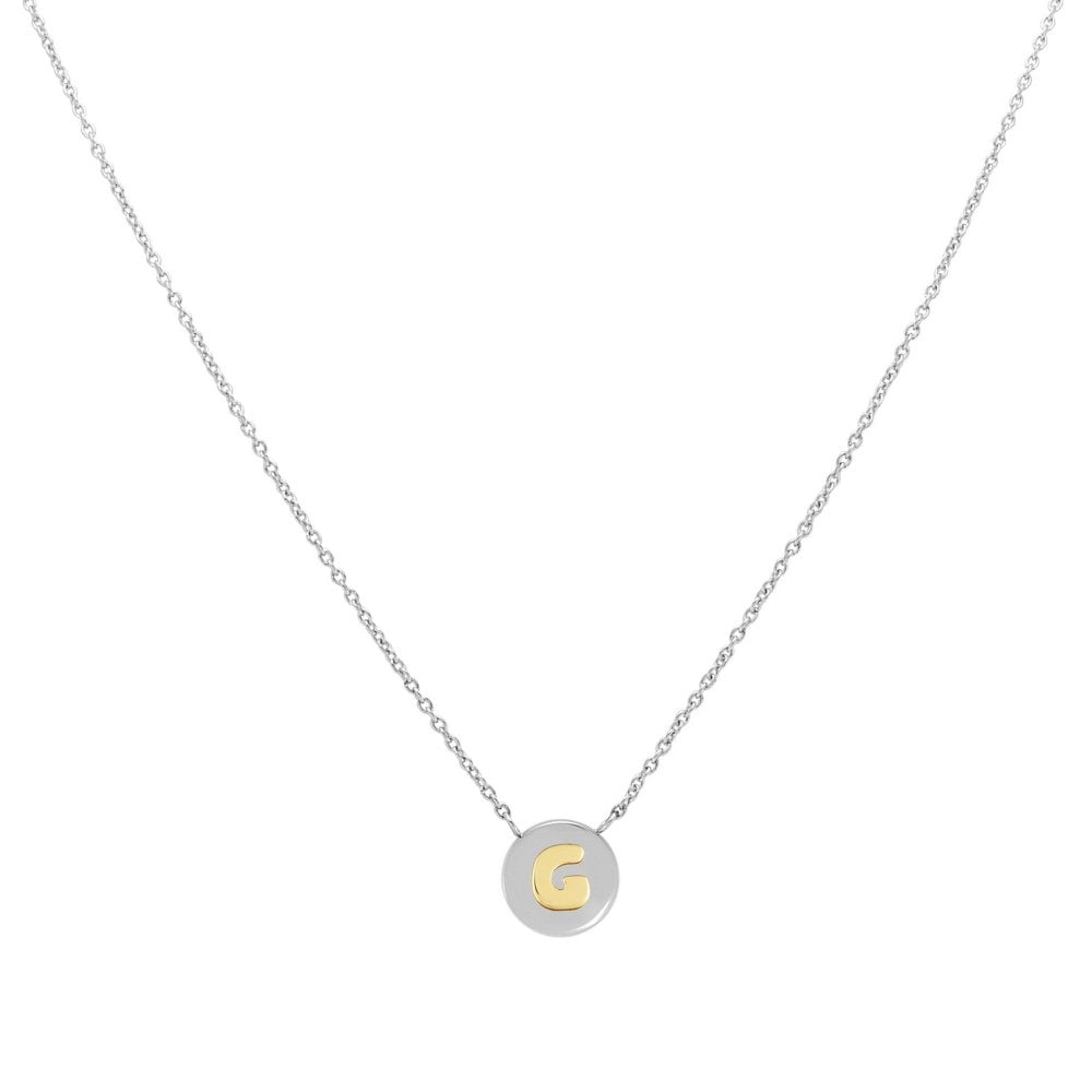 Letter G Silver & Gold Necklace