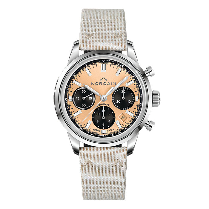 Norqain Freedom 60 Chrono 40mm Peach Limited Edition Nortide Strap - N2201.19S02.O01.T03