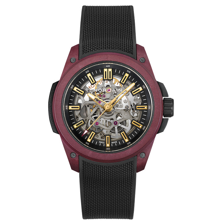 Norqain Independence Wild One Skeleton 42mm Burgundy & Black Limited Edition - N3000.07Q45.B08.R01