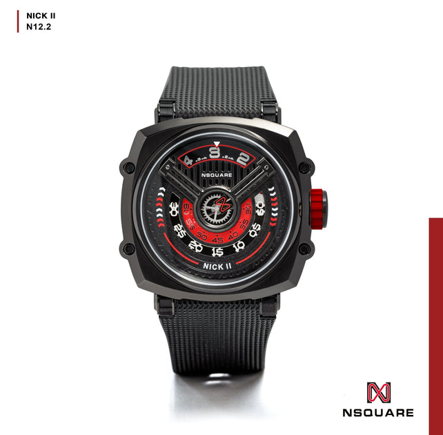 Nsquare Nick II Automatic 45mm Black Red