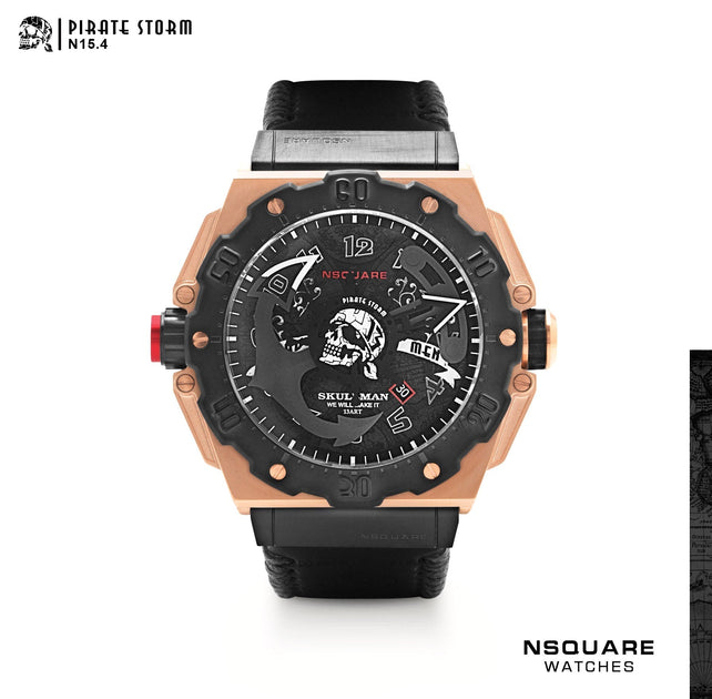 Nsquare PirateStorm Automatic 48mm Rose Gold Black