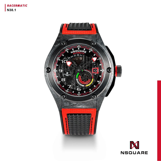 Nsquare Racermatic Automatic 44mm Black Red