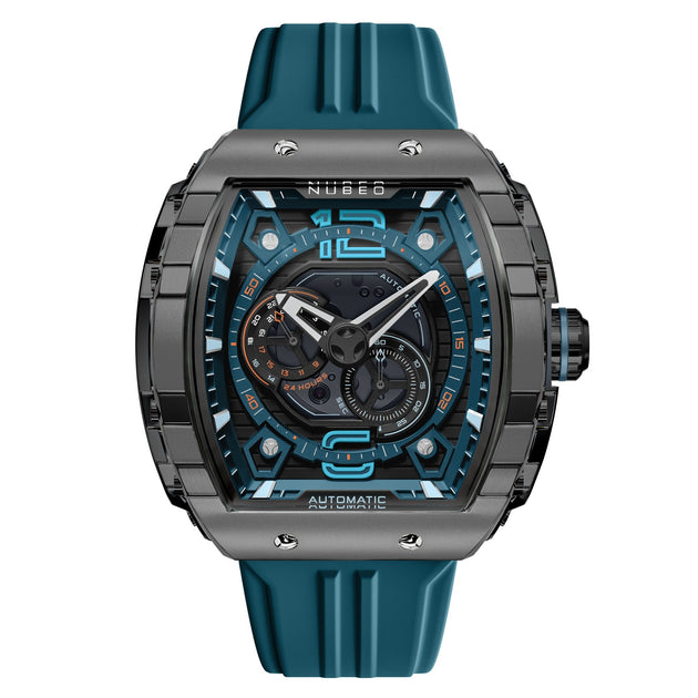 Nubeo Magellan 24 Hour Automatic Retro Blue