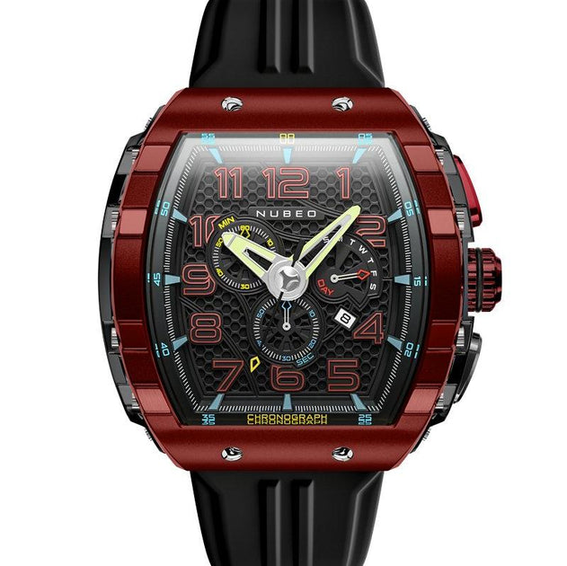 Nubeo Magellan Retrograde Chronograph Crimson Red