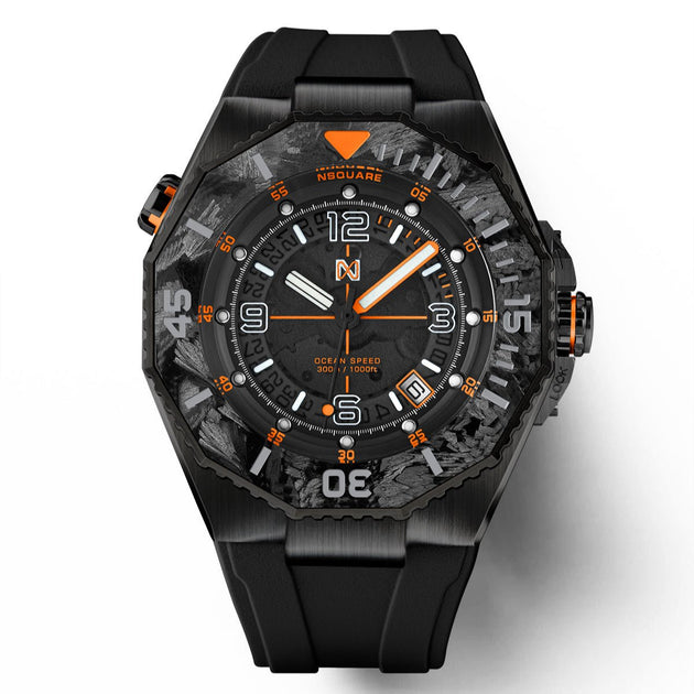 Nsquare Ocean Speed Diver Swiss Automatic 43mm Black Orange