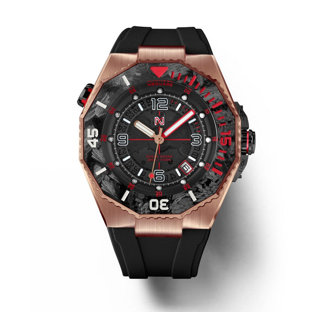 Nsquare Ocean Speed Diver Swiss Automatic 43mm Rose Gold Black