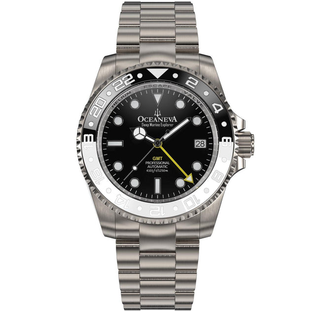 Oceaneva Titanium Deep Marine Explorer GMT Automatic 1250M Black