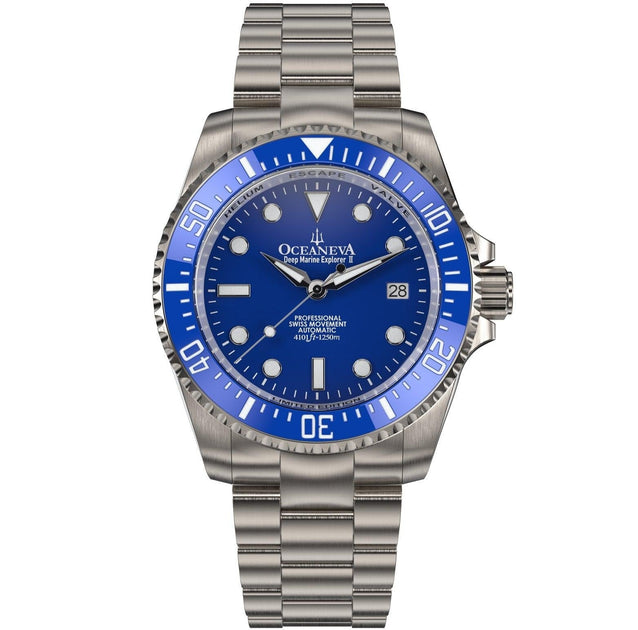 Oceaneva Titanium Deep Marine Explorer II Automatic 1250M All Blue Limited Edition