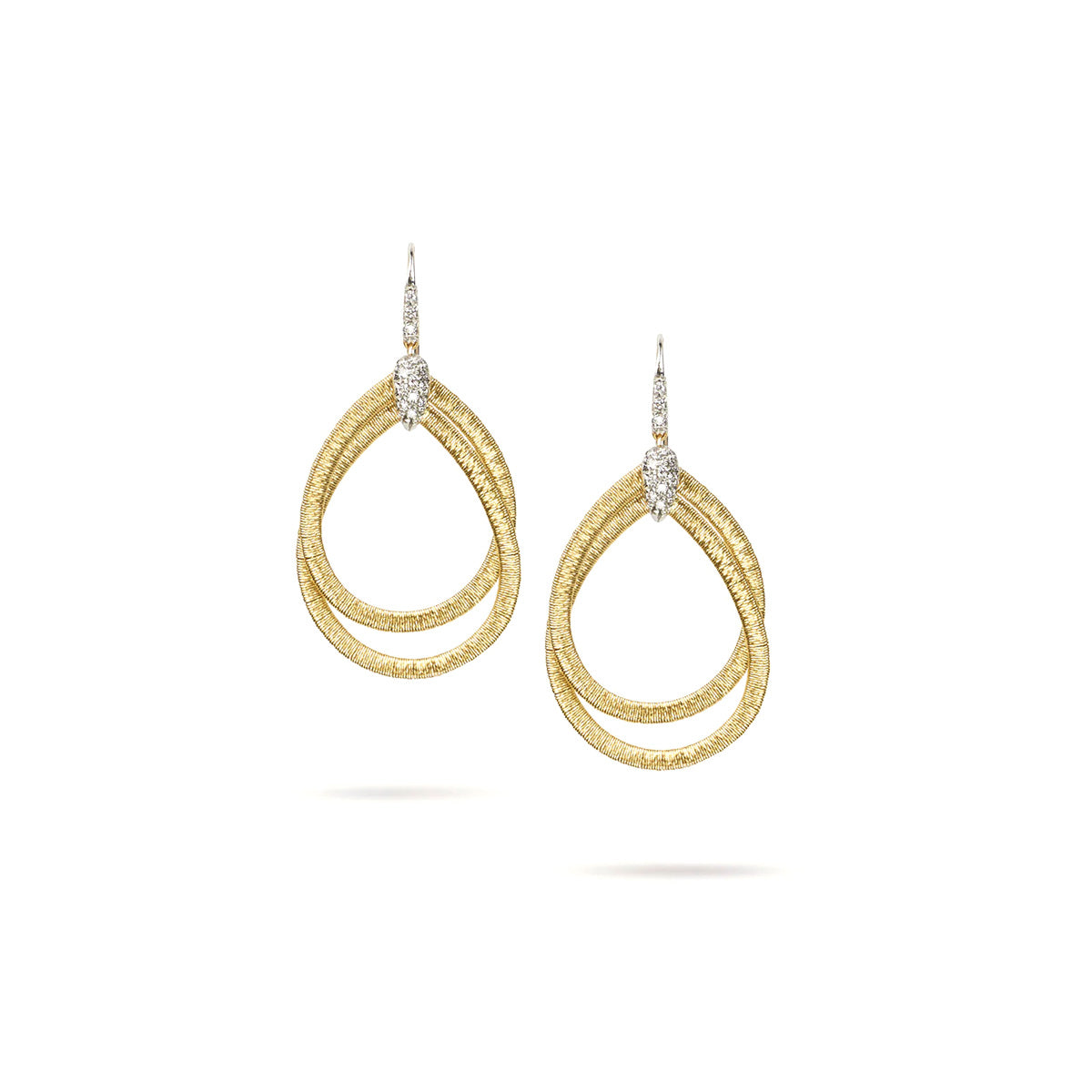 Cairo Woven Drop Earrings With Diamonds
