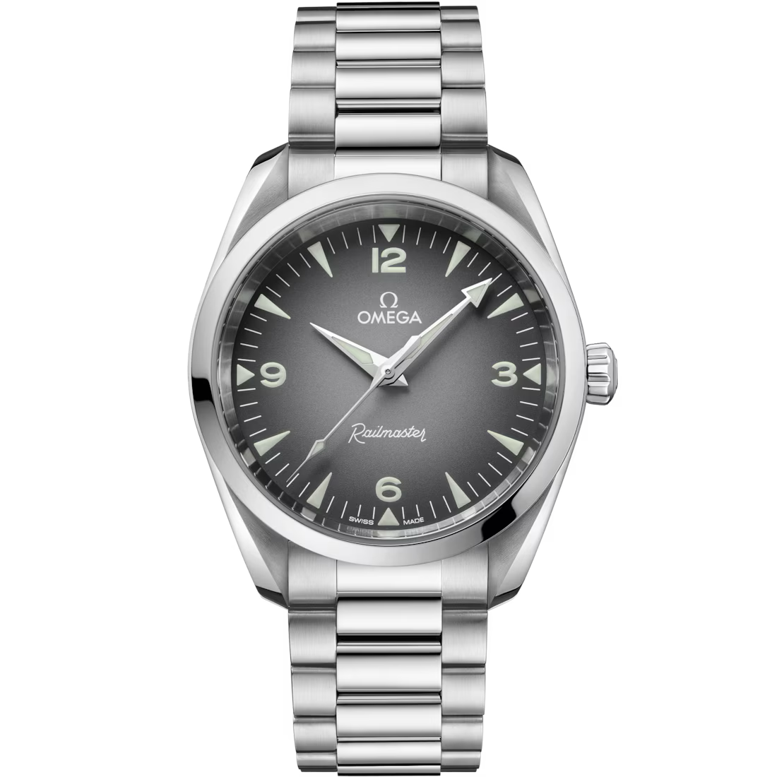 Seamaster Railmaster 38 mm, steel on steel