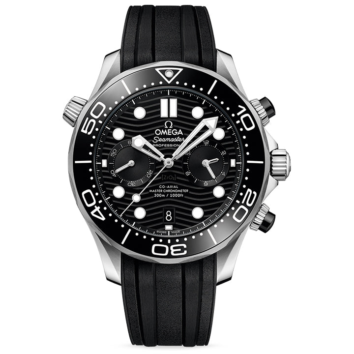 Omega Seamaster Diver 300m Steel on Rubber Strap - 210.32.44.51.01.001