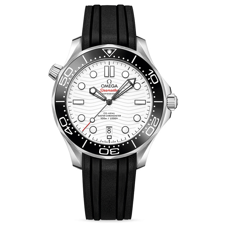 Omega Seamaster Diver 300m Steel on Rubber Strap - 210.32.42.20.04.001