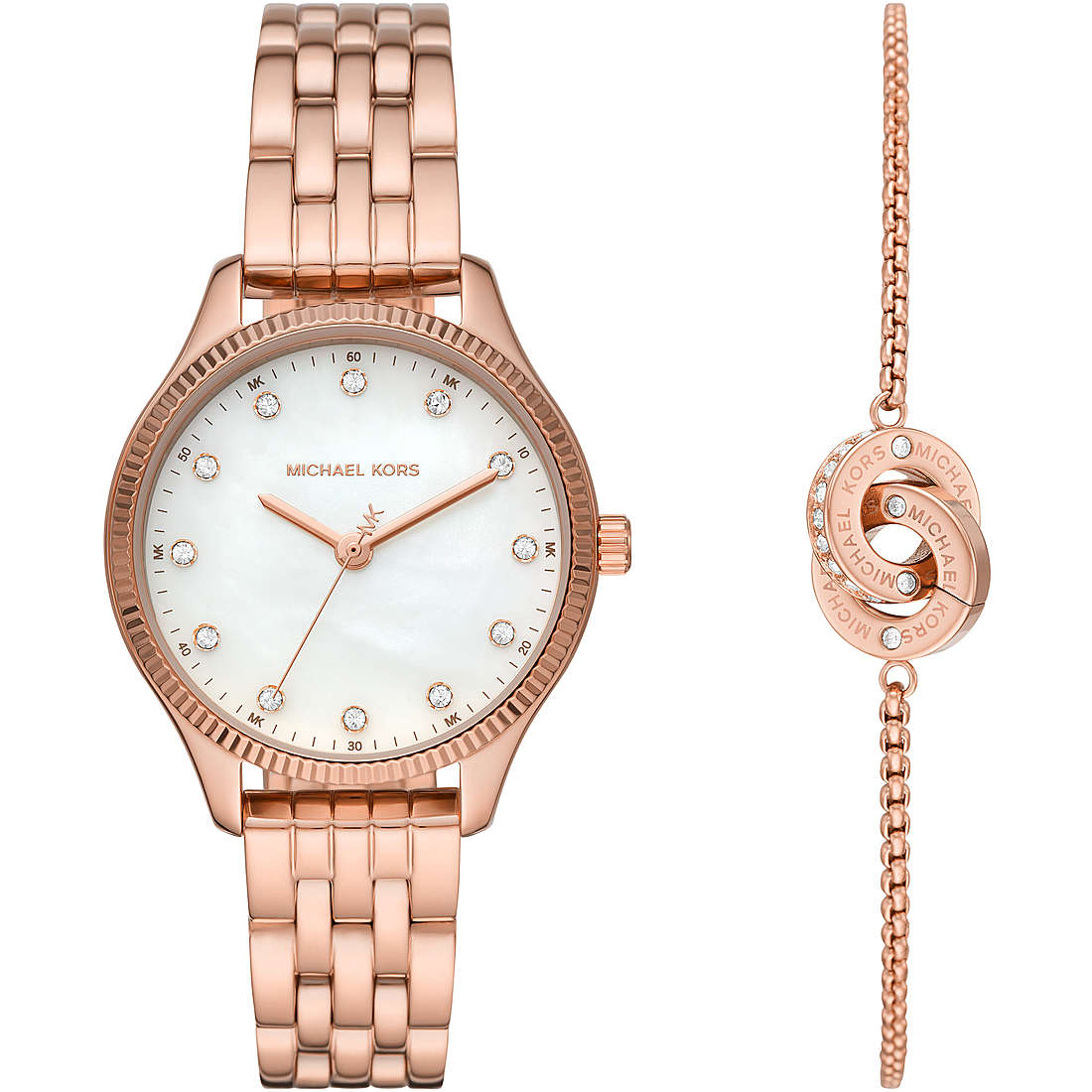 Lexington Watch and Bracelet Set (Rose-Gold)