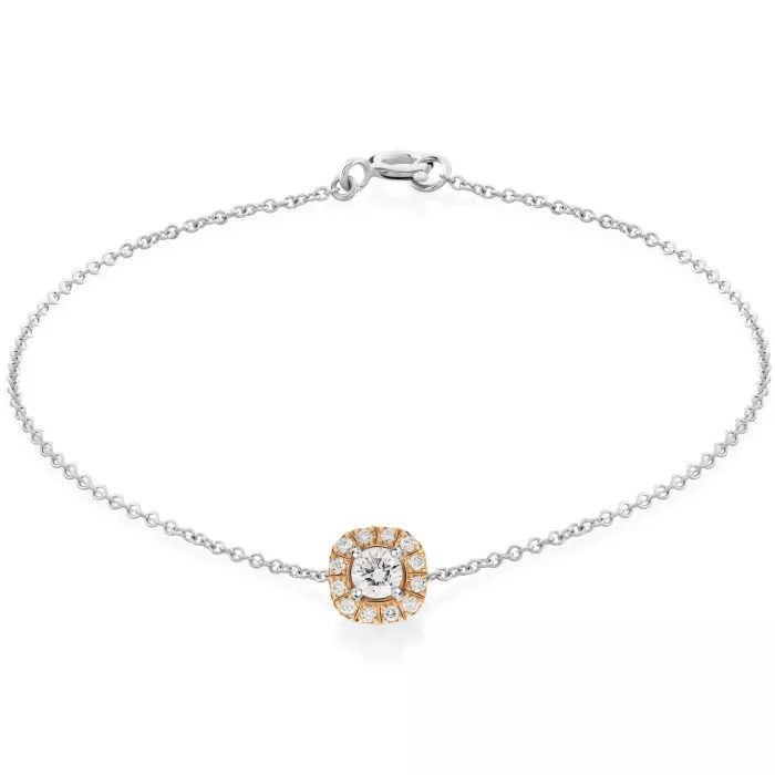 Orphelia® 'Gilda' Women's Two-Tone 18C Bracelet - Silver/Gold AD-1028/1