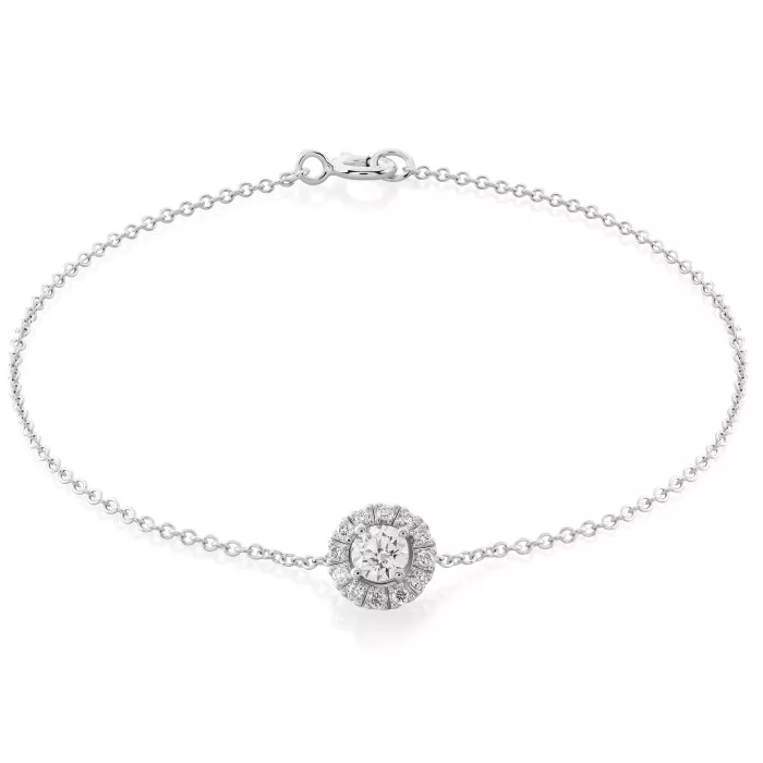 Orphelia® 'Gilda' Women's Whitegold 18C Bracelet - White AD-1029