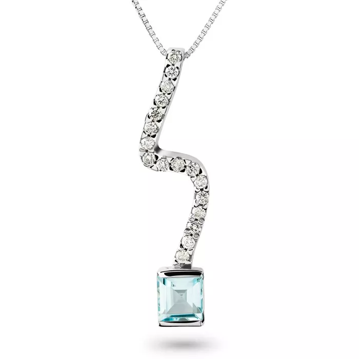 Orphelia® 'Margaretha' Women's Whitegold 18C Chain with Pendant - Silver KD-2026