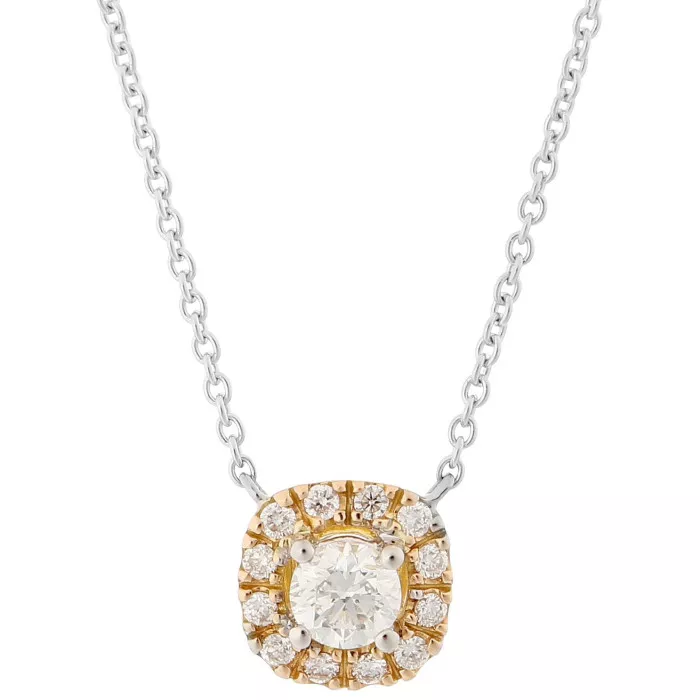 Orphelia® 'Gilda' Women's Two-Tone 18C Chain with Pendant - Silver/Gold KD-2028/1