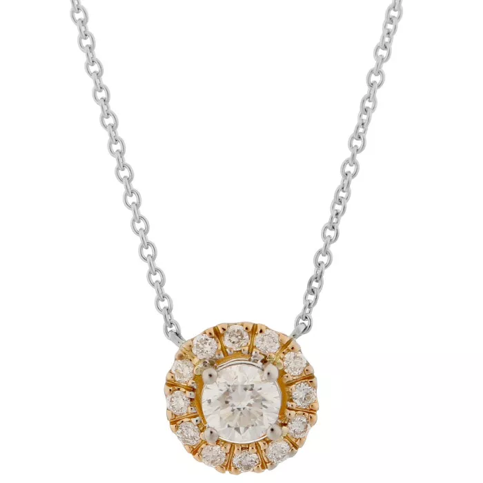 Orphelia® 'Gilda' Women's Two-Tone 18C Chain with Pendant - Silver/Gold KD-2029/1