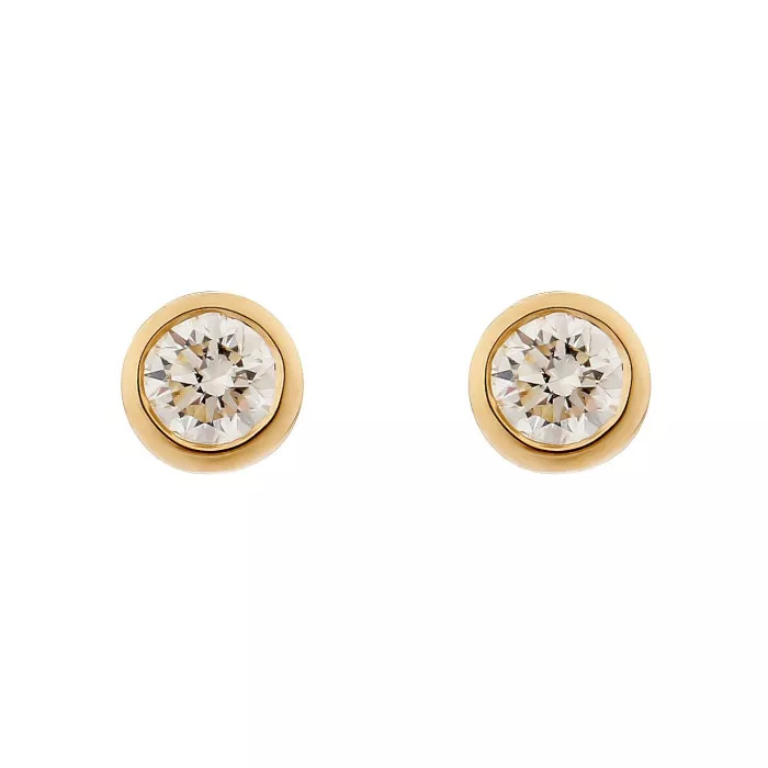 Orphelia® 'Alexandria' Women's Yellow gold 18C Stud Earrings - Gold OD-5329/1