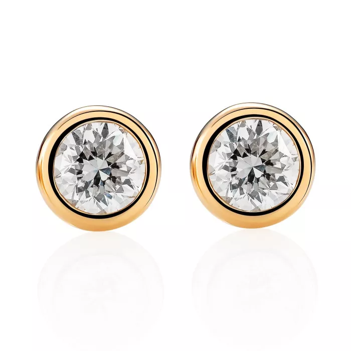 Orphelia® 'Alexandria' Women's Yellow gold 18C Stud Earrings - Gold OD-5331/1