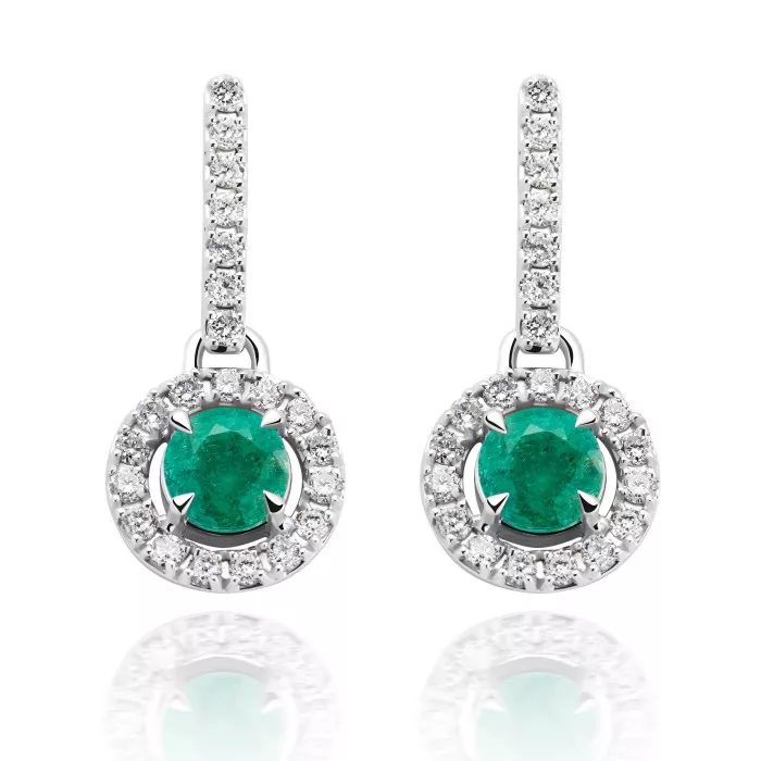 Orphelia® 'Evina' Women's Whitegold 18C Drop Earrings - Silver OD-5332/EM