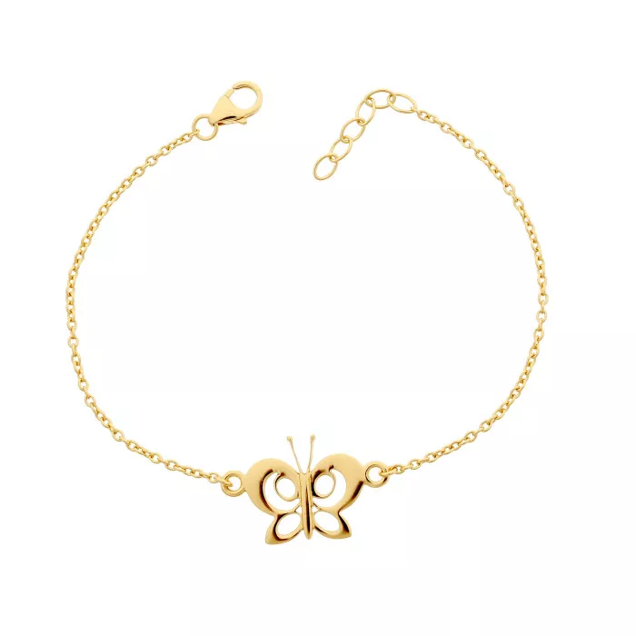 Orphelia® 'Butterfly' Women's Sterling Silver Bracelet - Gold ZA-7074/1