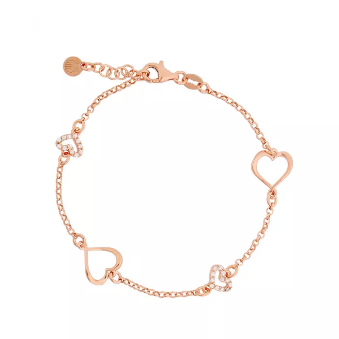 Orphelia® 'Alfina' Women's Sterling Silver Bracelet - Rose ZA-7383
