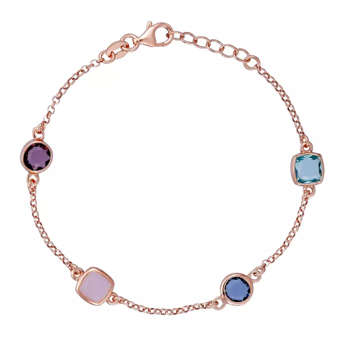 Orphelia® 'Fawn' Women's Sterling Silver Bracelet - Rose ZA-7410