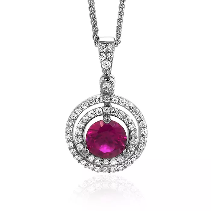 Orphelia® 'Belina' Women's Sterling Silver Chain with Pendant - Silver ZH-7049