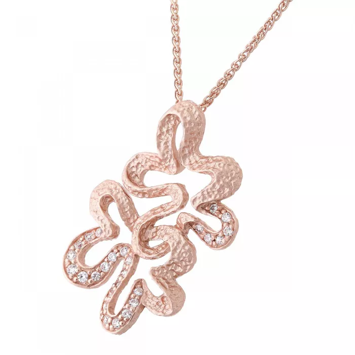 Orphelia® 'Malenia' Women's Sterling Silver Chain with Pendant - Rose ZH-7077/1