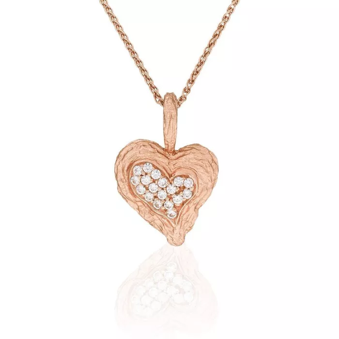 Orphelia® 'Hazel' Women's Sterling Silver Chain with Pendant - Rose ZH-7082/1