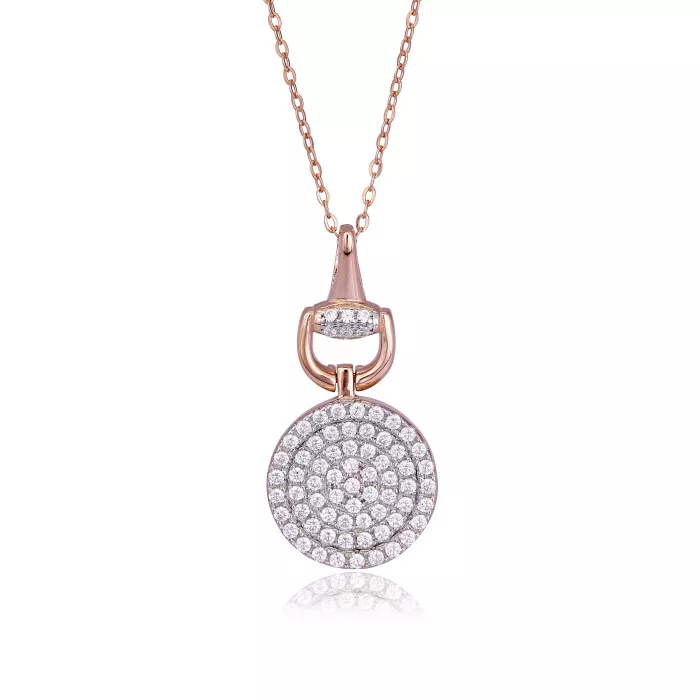 Orphelia® 'Alisia' Women's Sterling Silver Chain with Pendant - Rose ZH-7420