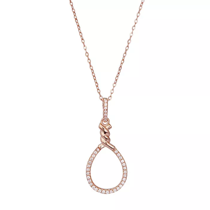 Orphelia® 'Aava' Women's Sterling Silver Chain with Pendant - Rose ZH-7421