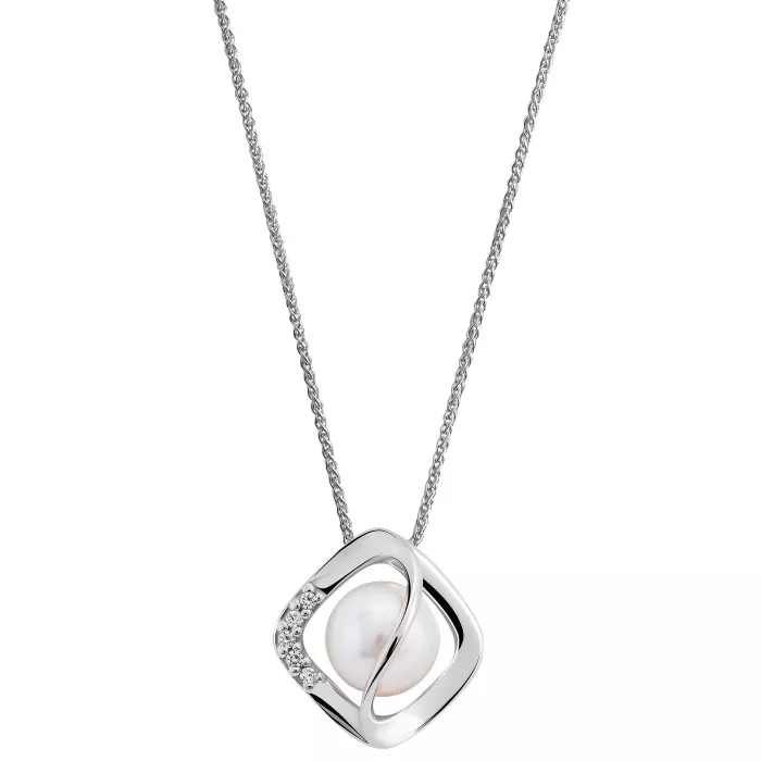 Orphelia® 'Aina' Women's Sterling Silver Chain with Pendant - Silver ZH-7471