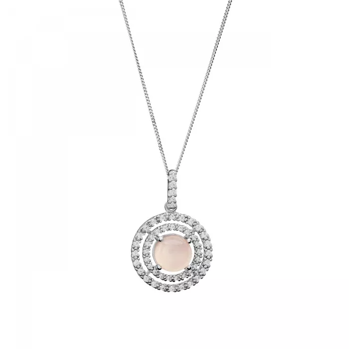 Orphelia® 'Rivera' Women's Sterling Silver Chain with Pendant - Silver ZH-7481/PC