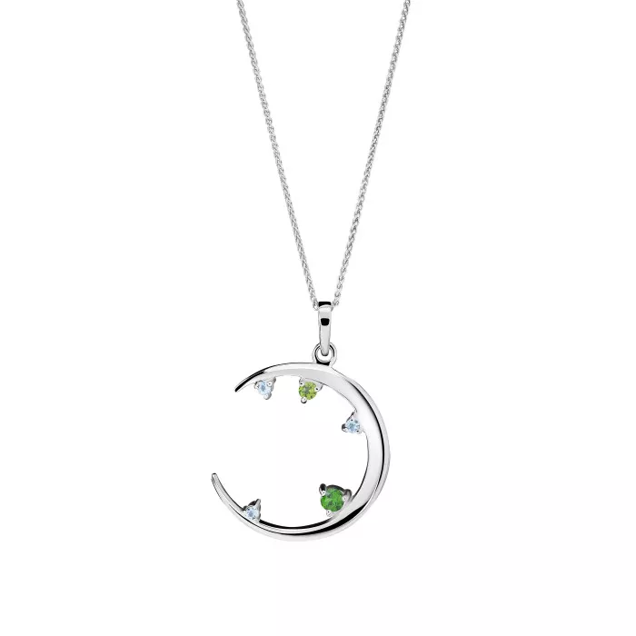Orphelia® 'Eline' Women's Sterling Silver Chain with Pendant - Silver ZH-7497