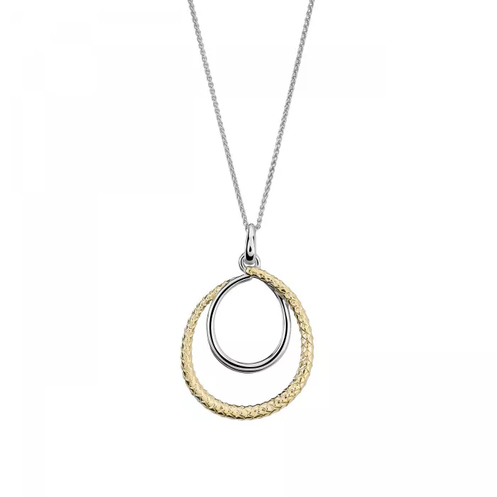Orphelia® 'Bastien' Women's Sterling Silver Chain with Pendant - Silver/Gold ZH-7499