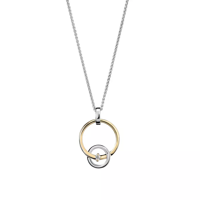 Orphelia® 'Antoine' Women's Sterling Silver Chain with Pendant - Silver/Gold ZH-7503/1