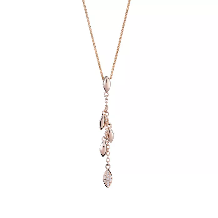 Orphelia® 'Loana' Women's Sterling Silver Chain with Pendant - Rose ZH-7505/RG