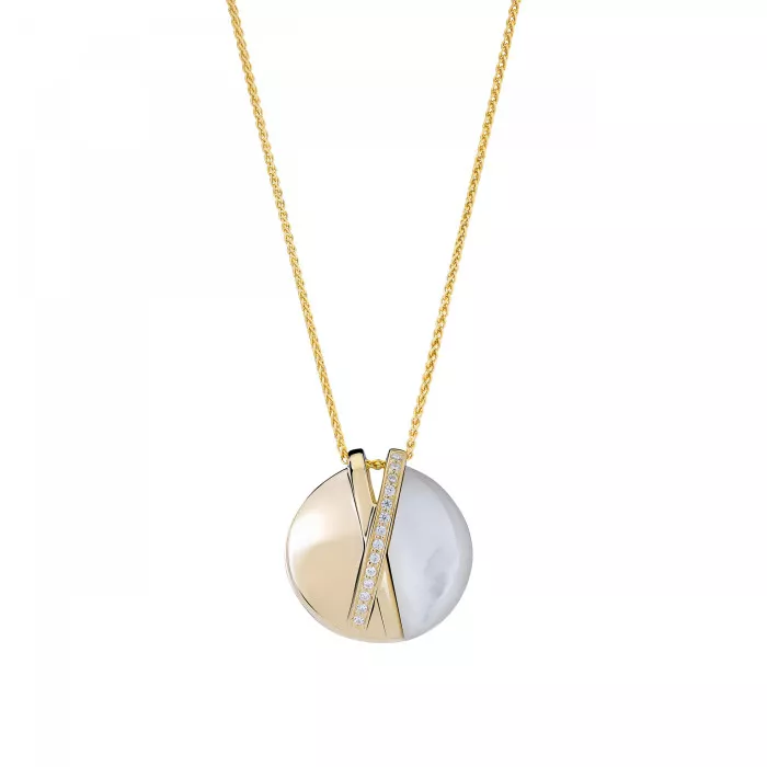 Orphelia® 'Moragene' Women's Sterling Silver Chain with Pendant - Gold ZH-7506/G