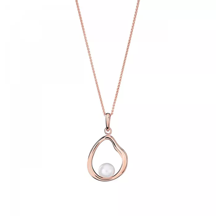 Orphelia® 'Baptiste' Women's Sterling Silver Chain with Pendant - Rose ZH-7507/RG