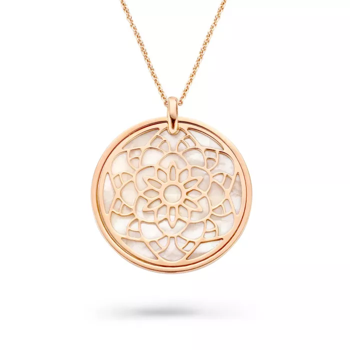 Orphelia® 'Madelene' Women's Sterling Silver Chain with Pendant - Rose ZK-7163/RG