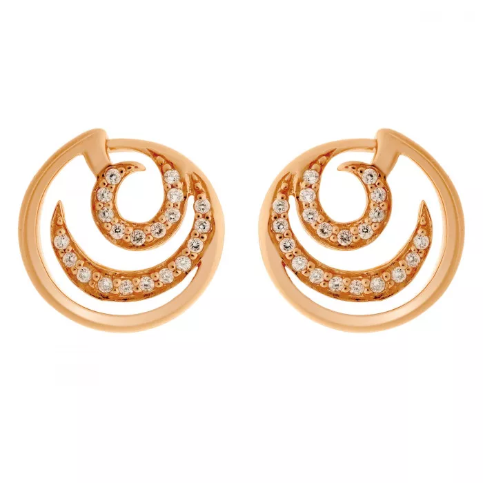 Orphelia® 'Elaine' Women's Sterling Silver Stud Earrings - Rose ZO-7084/1