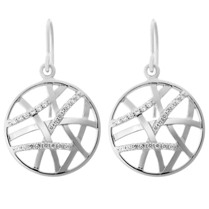 Orphelia® 'Amabella' Women's Sterling Silver Drop Earrings - Silver ZO-7098