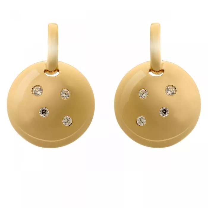 Orphelia® 'Linn' Women's Sterling Silver Drop Earrings - Gold ZO-7130/G