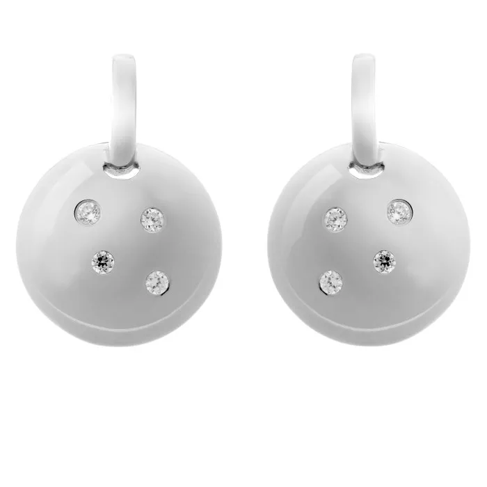 Orphelia® 'Linn' Women's Sterling Silver Drop Earrings - Silver ZO-7130