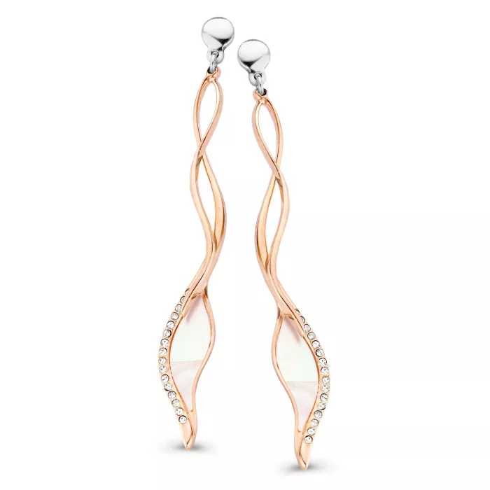 Orphelia® 'Mariza' Women's Sterling Silver Drop Earrings - Rose ZO-7171/RG