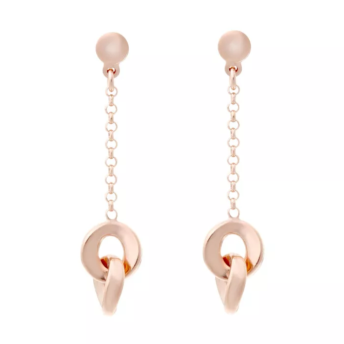 Orphelia® 'Zelda' Women's Sterling Silver Drop Earrings - Rose ZO-7178/RG