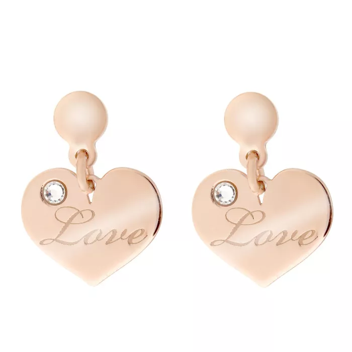 Orphelia® 'Liliana' Women's Sterling Silver Drop Earrings - Rose ZO-7187/RG